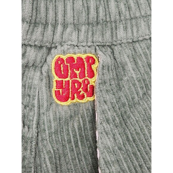 Empyre Shorts Men's L Green Corduroy Drawstring‎ Flat Cotton Skateboard Y2K 11" - Picture 7 of 7